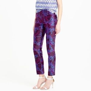 J. Crew midnight floral jacquard capris